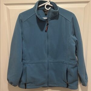 🍀 L.L. Bean Light Blue Fleece Zip Up Jacket